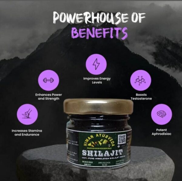 Gold Resin Shilajit 10+10gm (Combo pack) (200gm Ashwagandha powder pack free) - Image 9