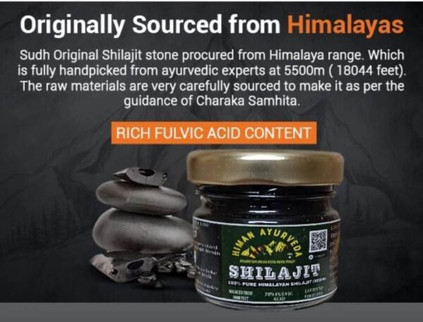 Gold Resin Shilajit 10+10gm (Combo pack) (200gm Ashwagandha powder pack free) - Image 12